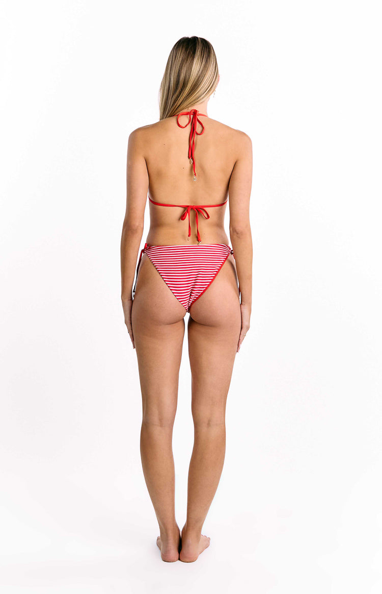9.0 Swim Wave Red Stripe Triangle Bikini Top