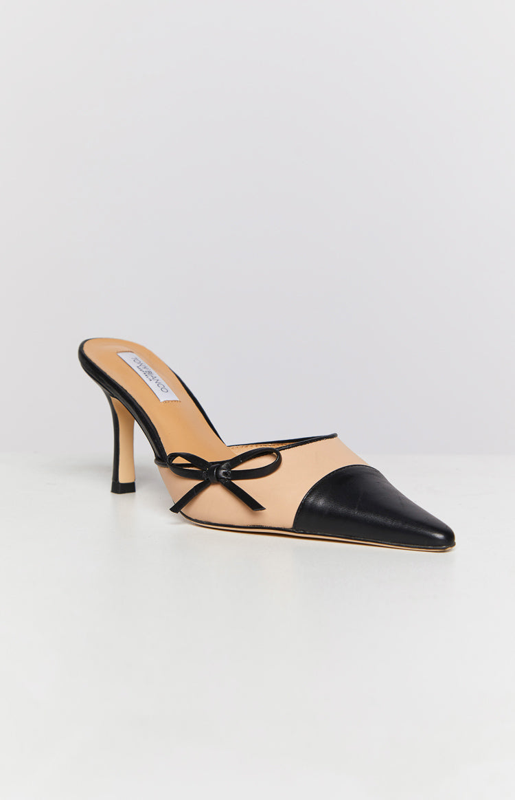 Tony Bianco Shirley Beech and Black Heels